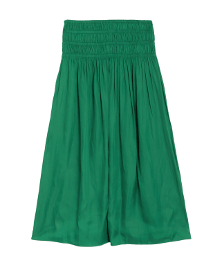 

Womens M&S Collection Pleated Midaxi Skirt - Green, Green