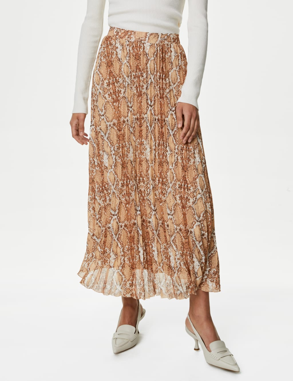 Printed Pleated Midaxi Skirt image 4