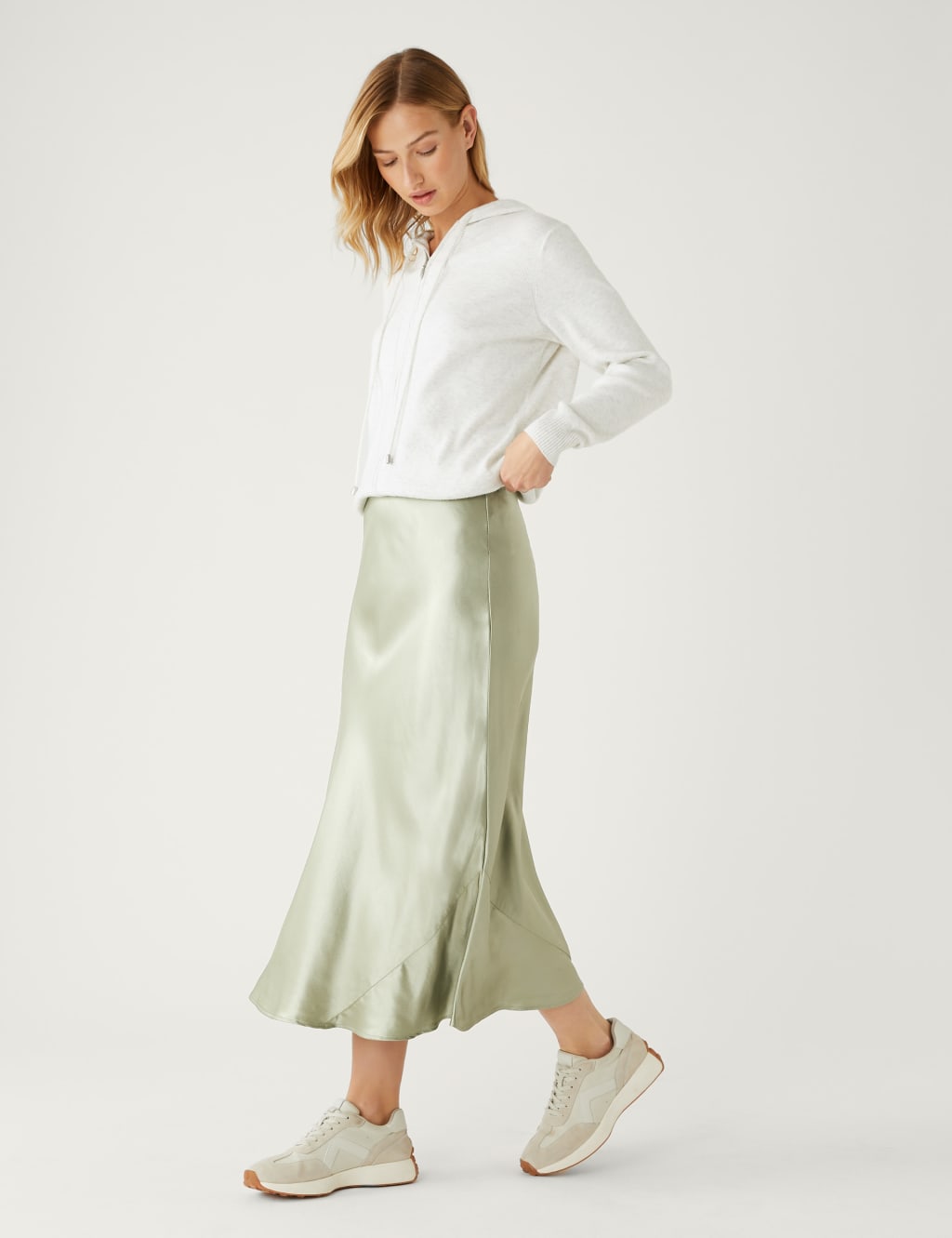 Satin Midaxi Slip Skirt image 1