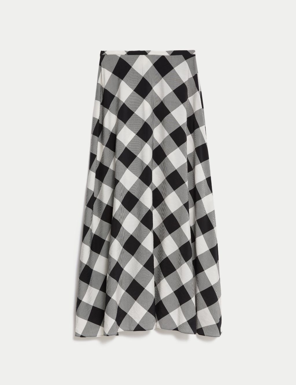 Checked Maxi A-Line Skirt image 2