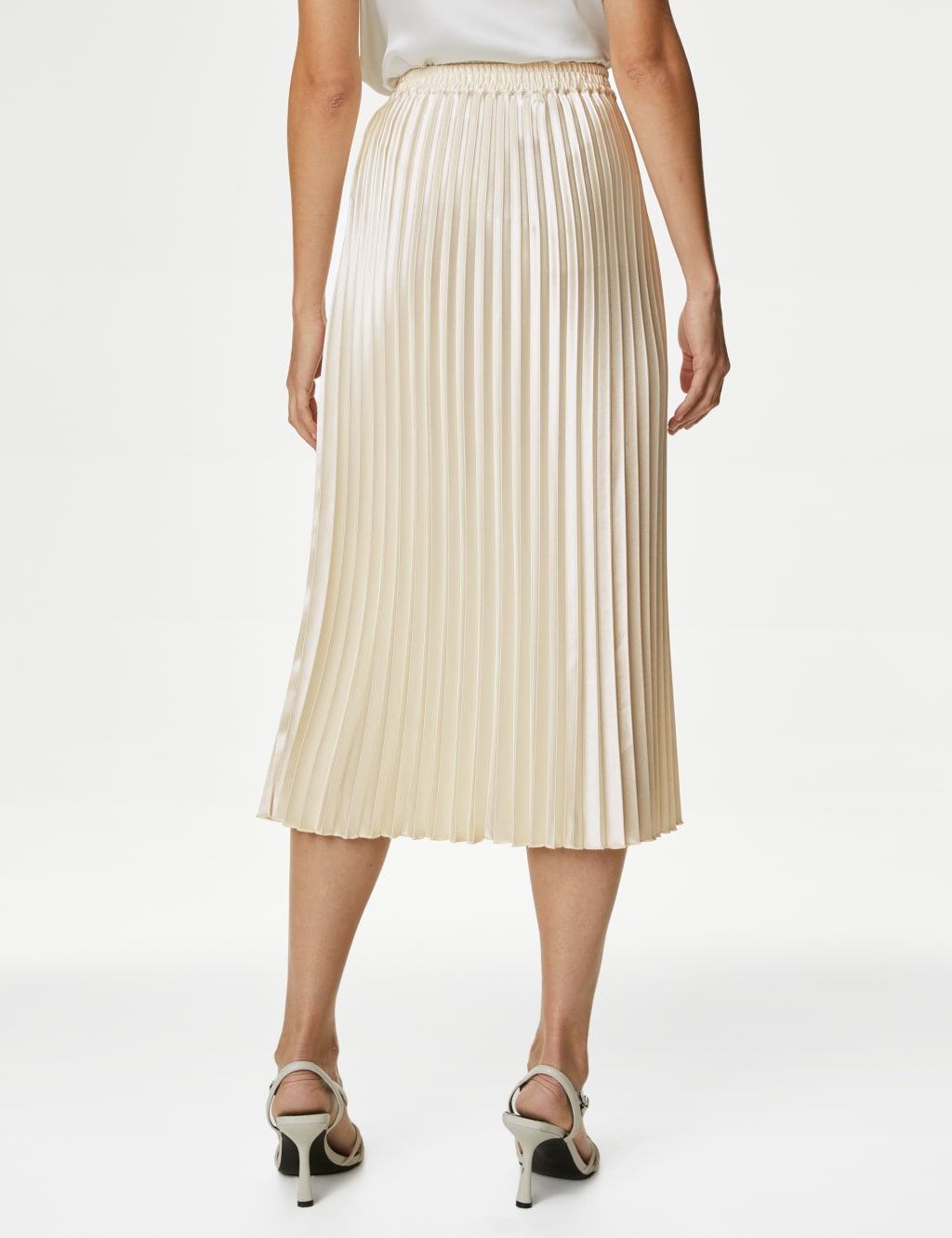 Satin Pleated Midaxi Skirt image 5