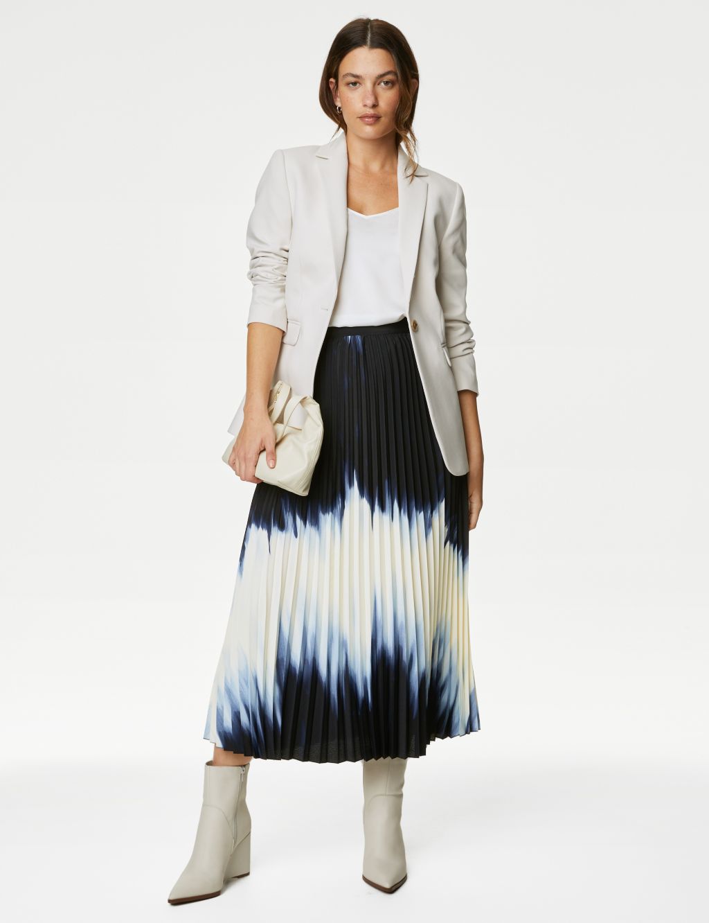 Ombre Pleated Midaxi Skirt image 1