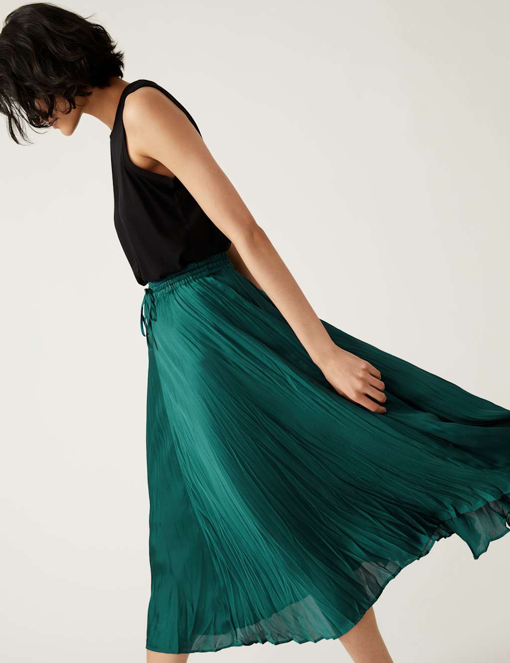 Satin Midaxi A-Line Skirt image 2