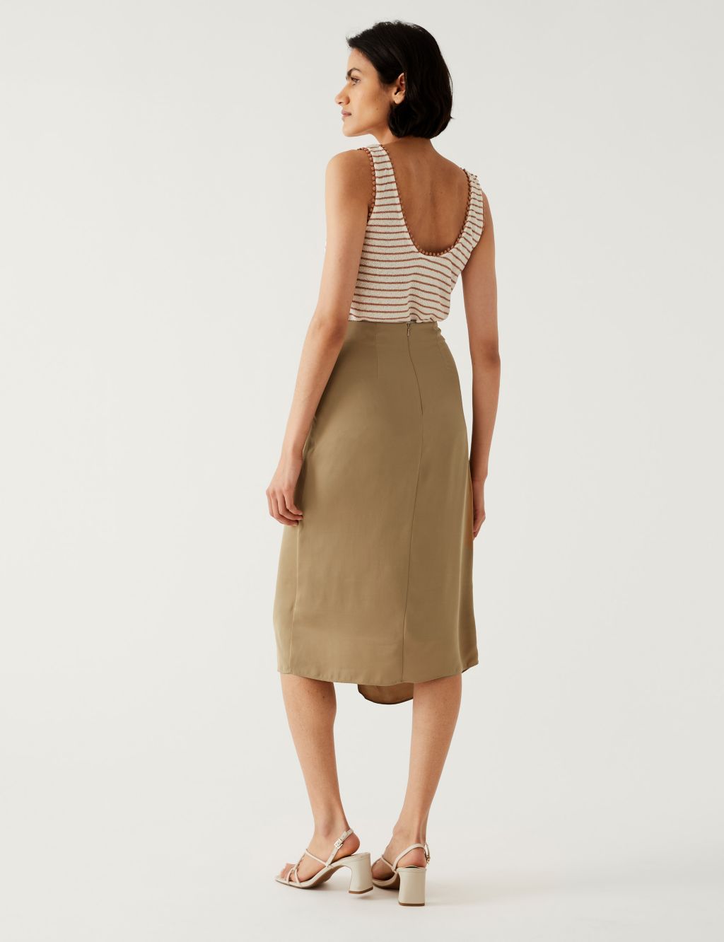 Satin Midaxi Wrap Skirt image 4