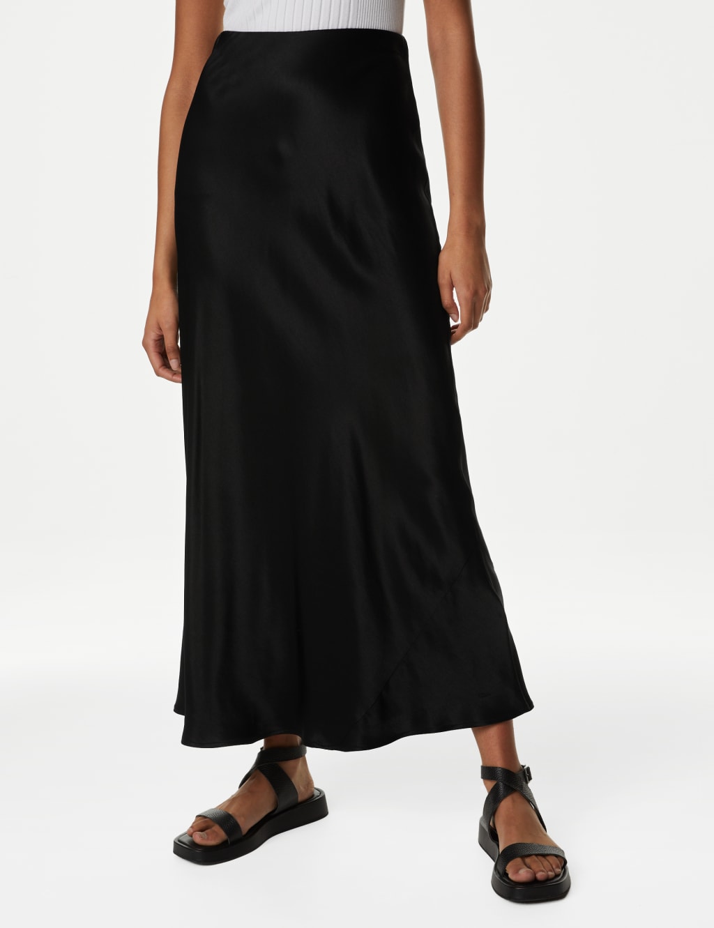 Satin Maxi Slip Skirt image 3