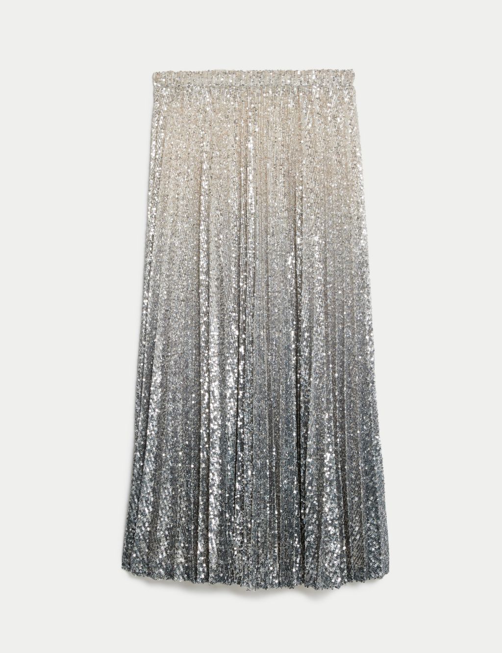 Sequin Ombre Pleated Midaxi Skirt image 2