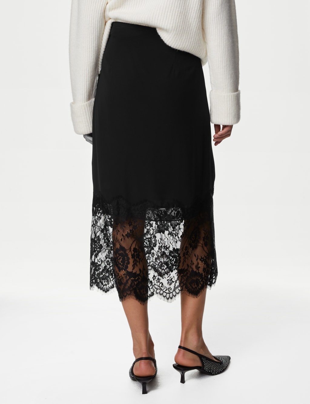 Lace Midaxi Slip Skirt image 5