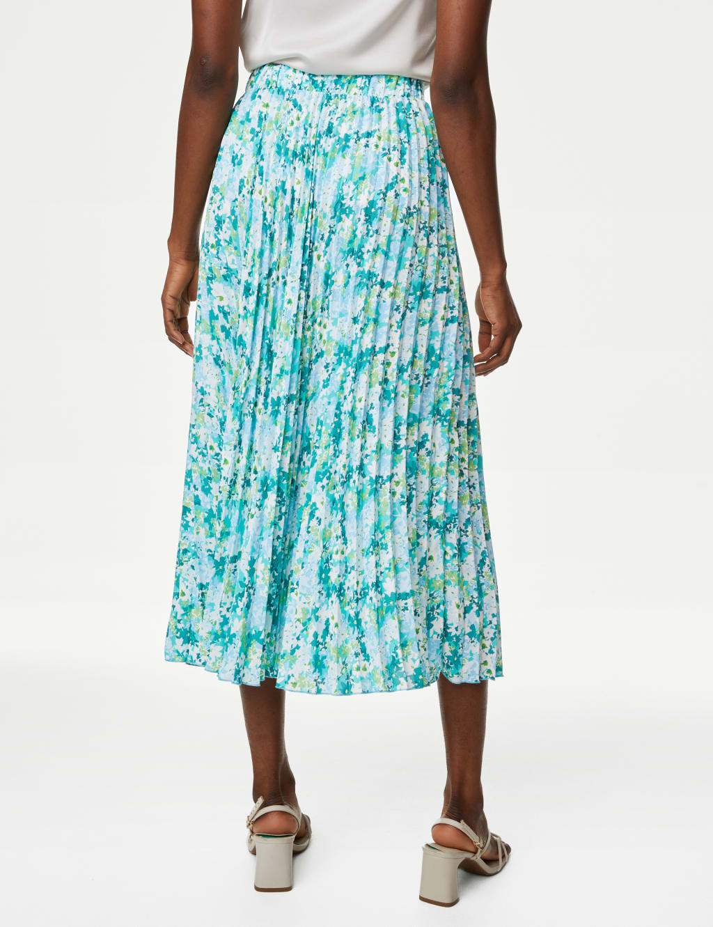 Floral Pleated Midaxi Skirt image 5