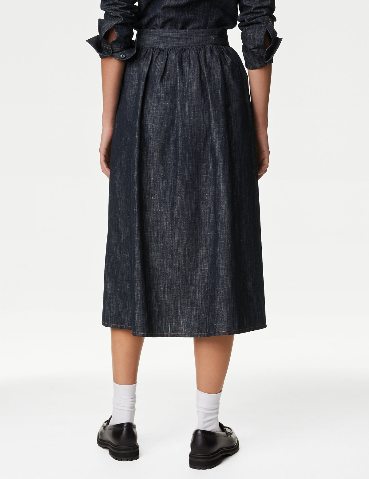 Denim Midaxi Circle Skirt