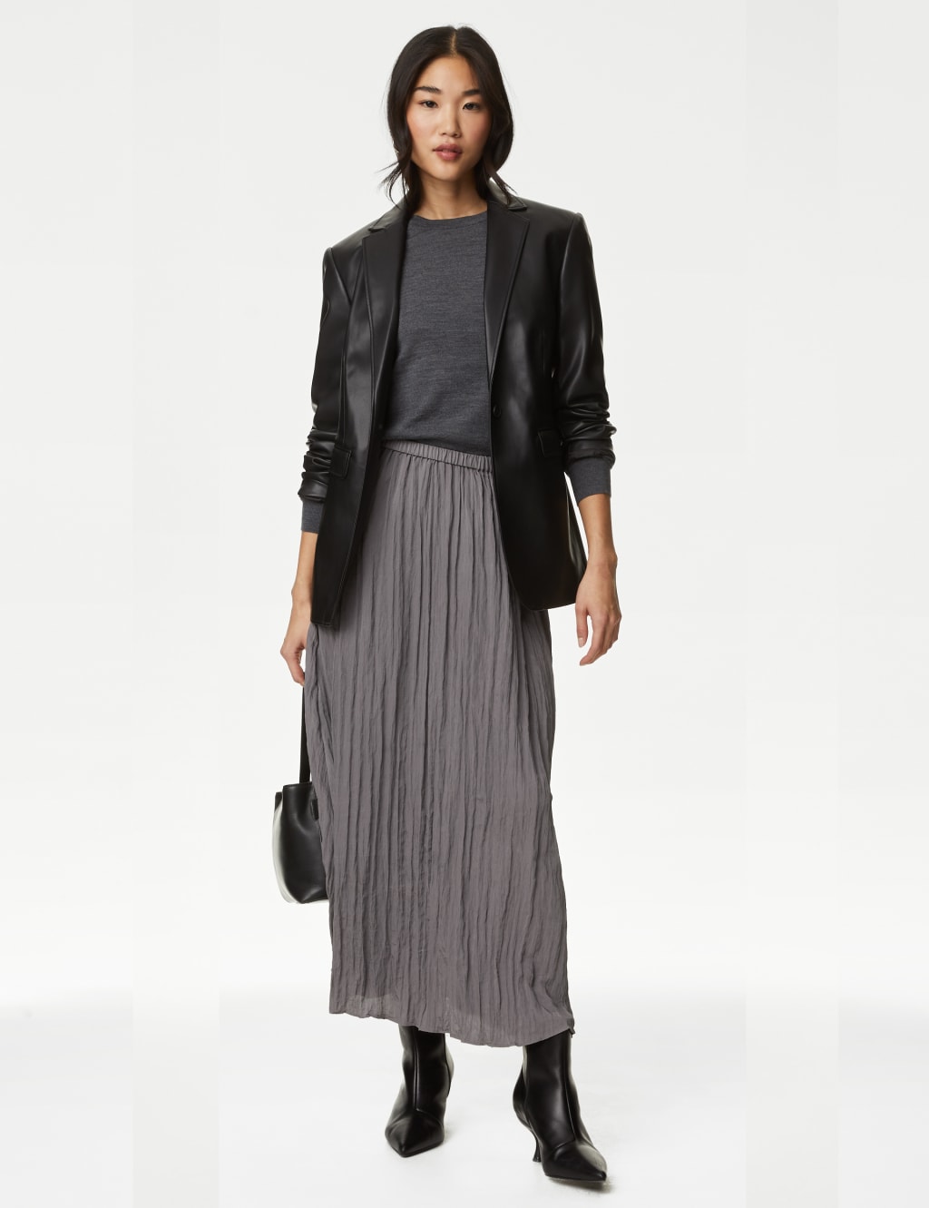 Black Pleated Skirt Plus Size