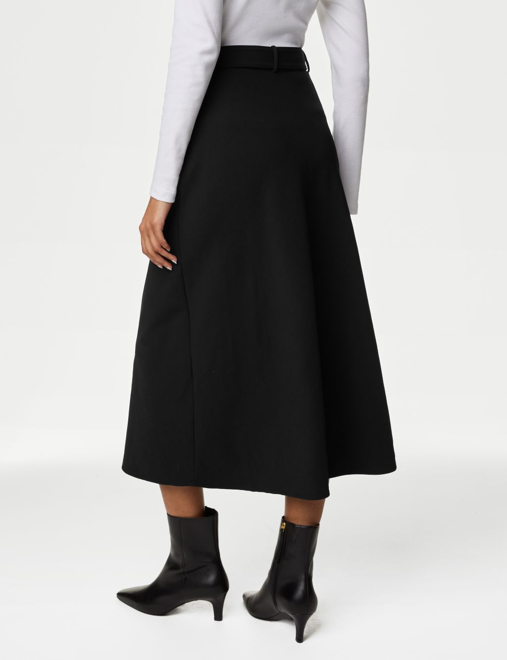 Belted Midaxi A-Line Skirt image 5