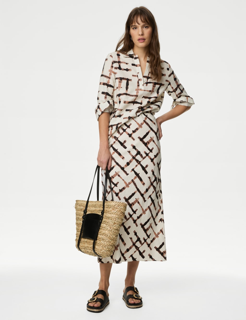 Linen skirt hot sale next