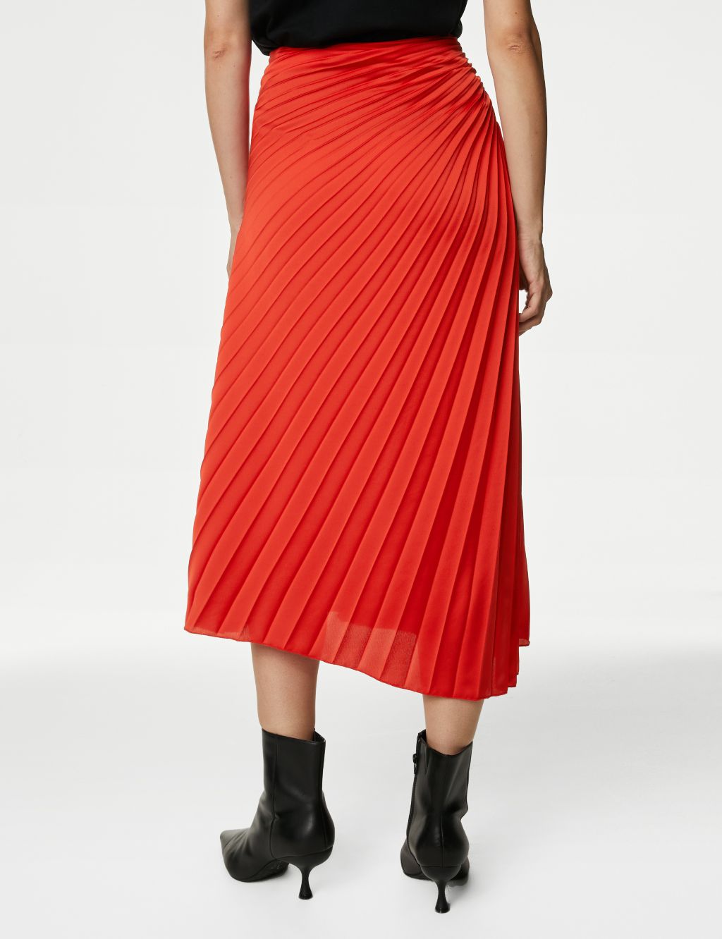 Pleated Midaxi Asymmetric Skirt image 5