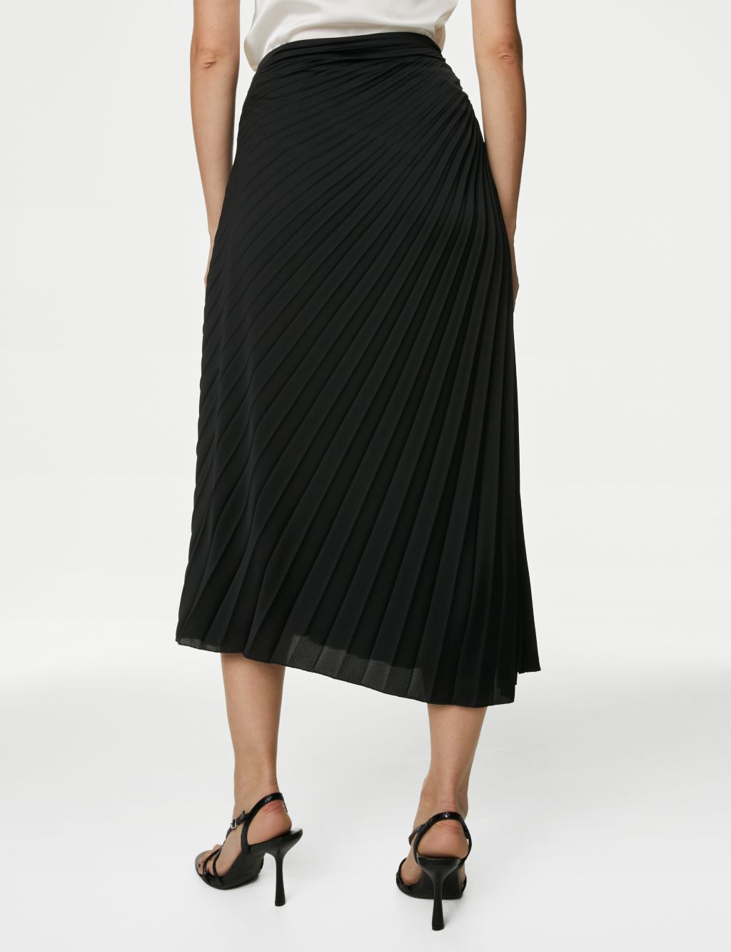 Pleated Midaxi Asymmetric Skirt image 5