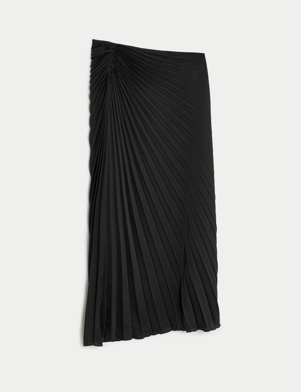 Pleated Midaxi Asymmetric Skirt image 2