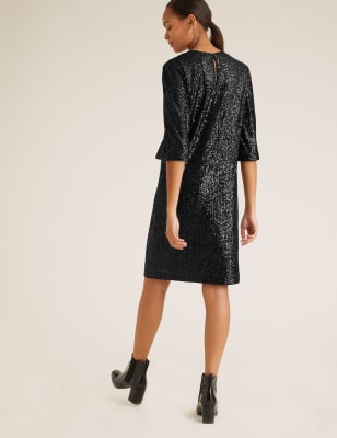 Marks and spencer outlet black sequin dress