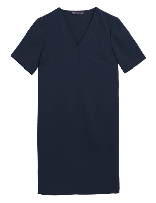 

M&S Collection Vestido recto por la rodilla de escote en picoWomens - Navy, Navy