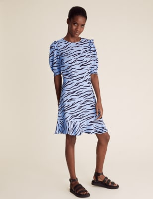 Animal print shop dress m&s