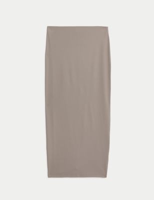 Jersey Maxi Column Skirt
