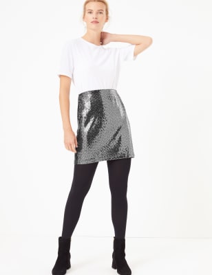 Sequin Mini Skirt