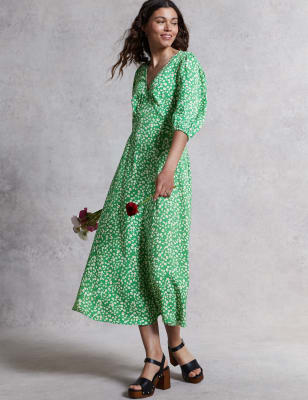 midi ditsy tea dress