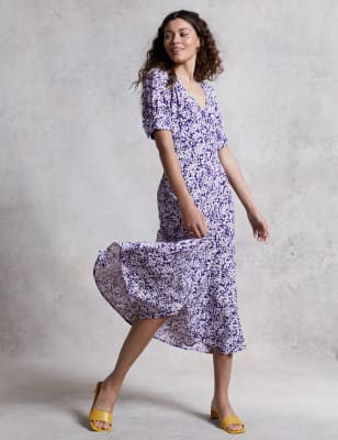 midi ditsy tea dress