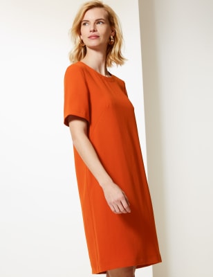 Orange 2024 shift dress