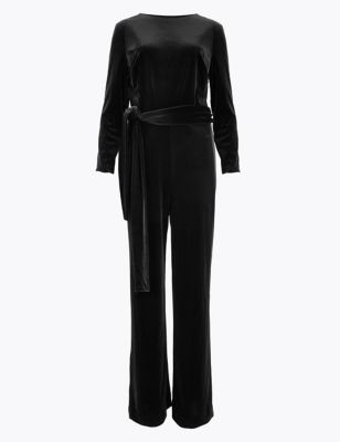 Velvet Belted Jumpsuit | M&S Collection | M&S