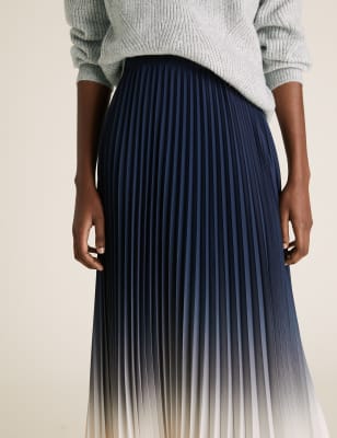 Pleated A-Line Skirt