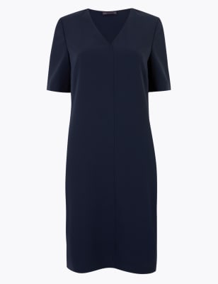 marks and spencer crepe shift dress