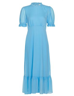 Ruffle High Neck Midaxi Tea Dress | Finery London | M&S