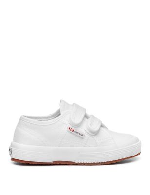 Superga Girl's Kid's 2750-Cotjstrap Classic Riptape Trainers ( 5.5 Small - 1 Large) - 6 S - White, W