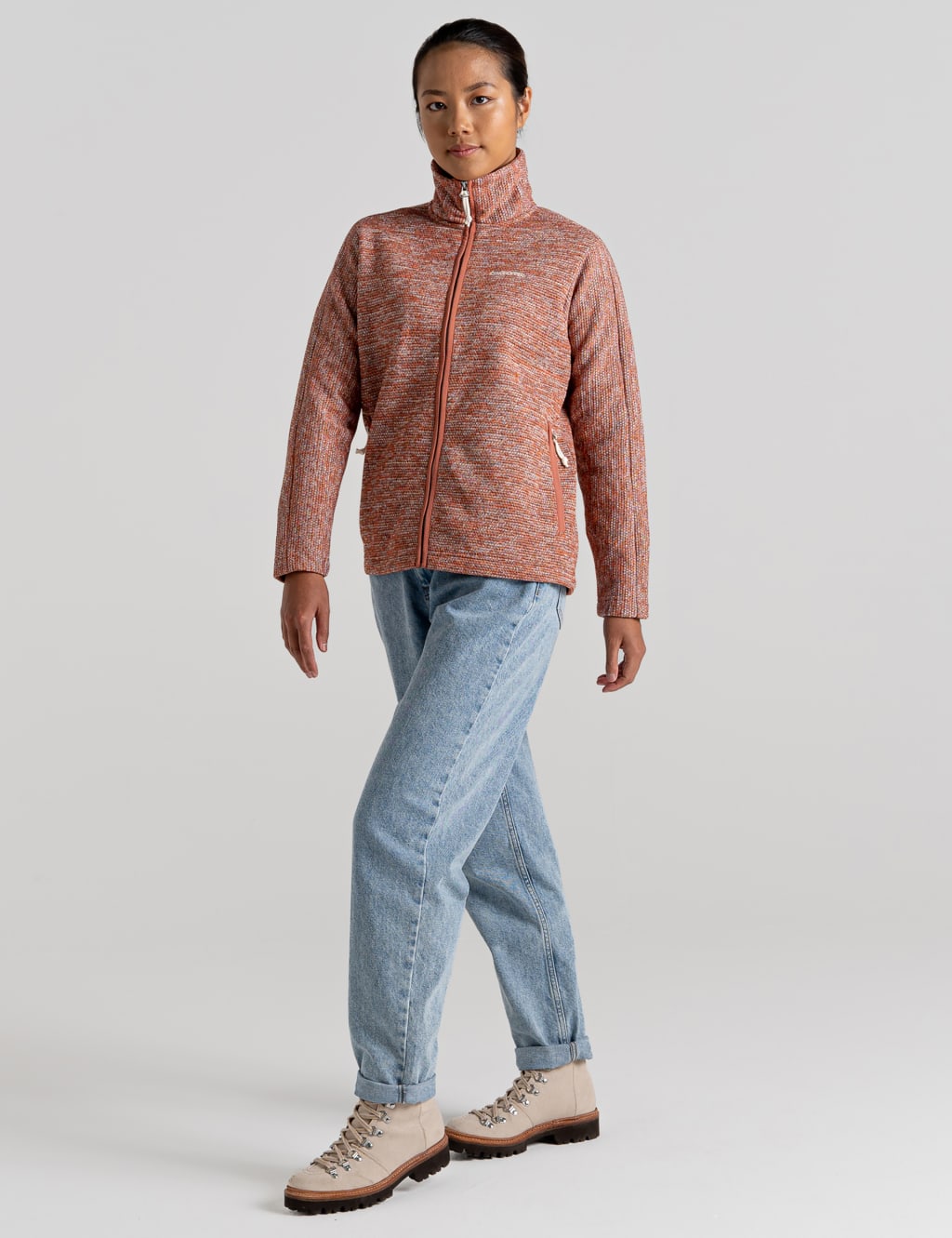Zip Up Funnel Neck Fleece Jacket image 2