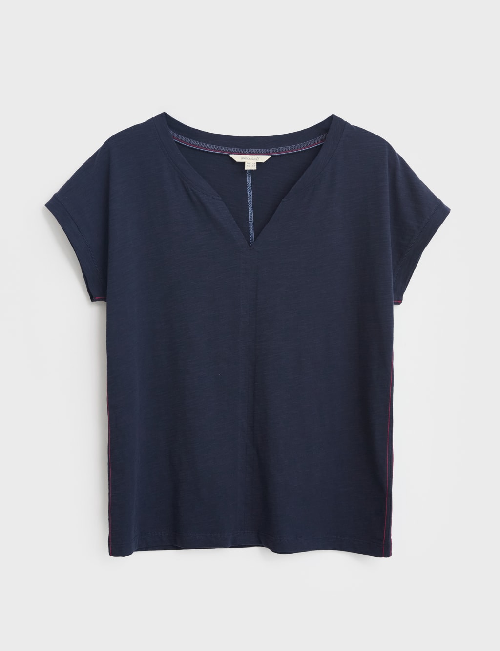 Pure Cotton Notch Neck Short Sleeve T-Shirt image 2