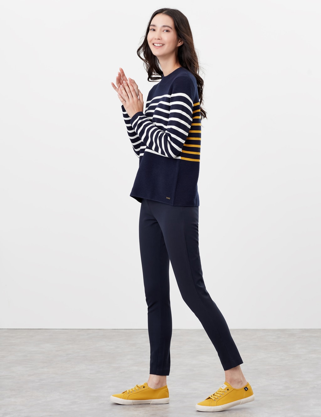 Cotton Rich Side Zip Skinny Trousers image 2