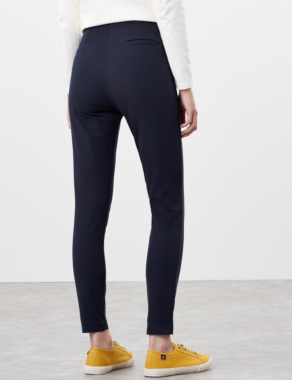 Cotton Rich Side Zip Skinny Trousers image 3