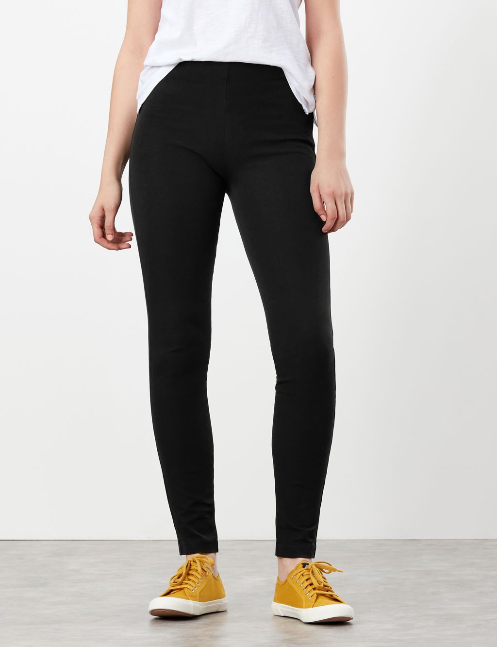 Cotton Rich Side Zip Skinny Trousers image 2