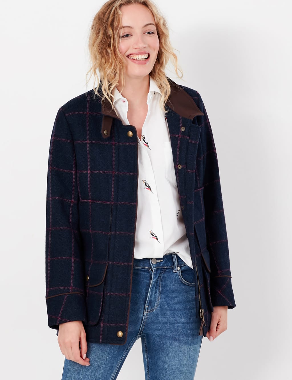 Tweed Checked Short Jacket image 4