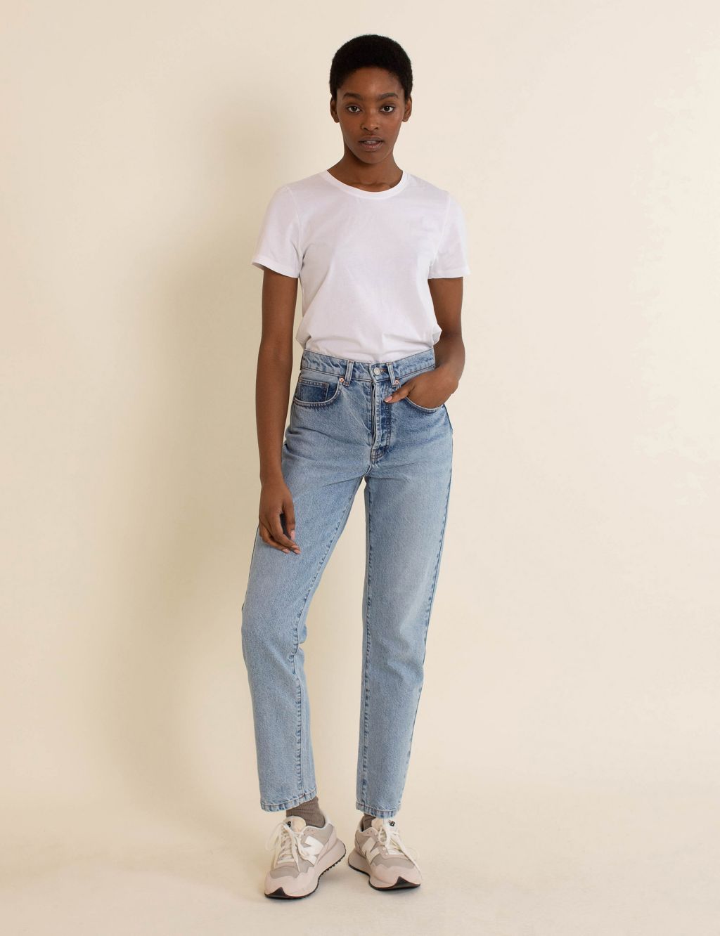 Pure Cotton Straight Leg Jeans image 1