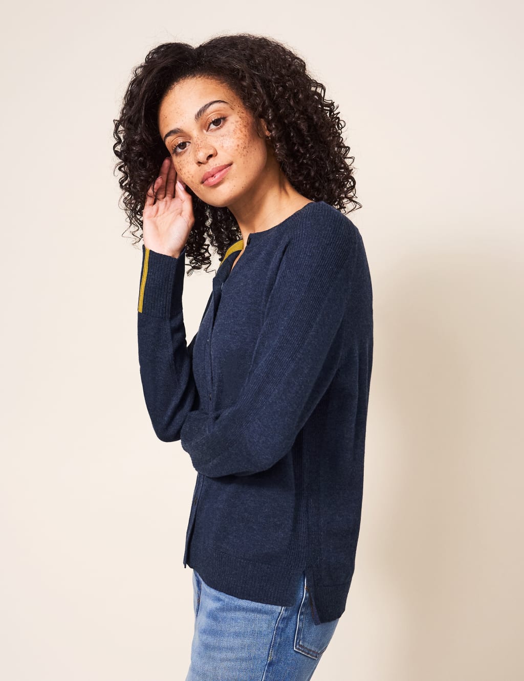 Merino Wool Blend Button Through Cardigan image 1