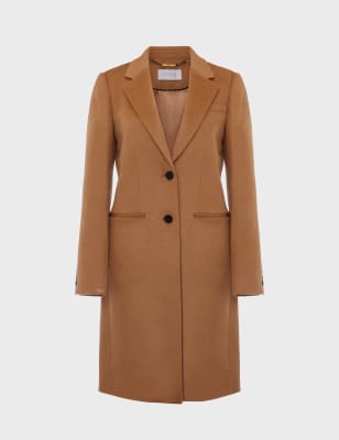 Wool Blend Collared Tailored Coat, Phase Eight