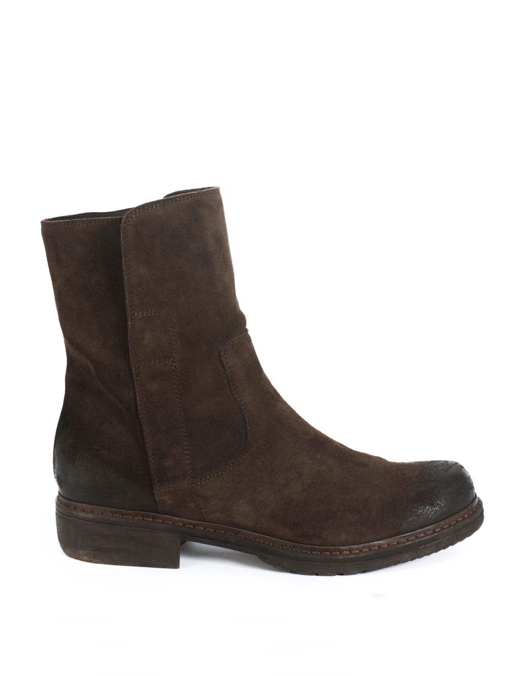 Suede Block Heel Ankle Boots image 2