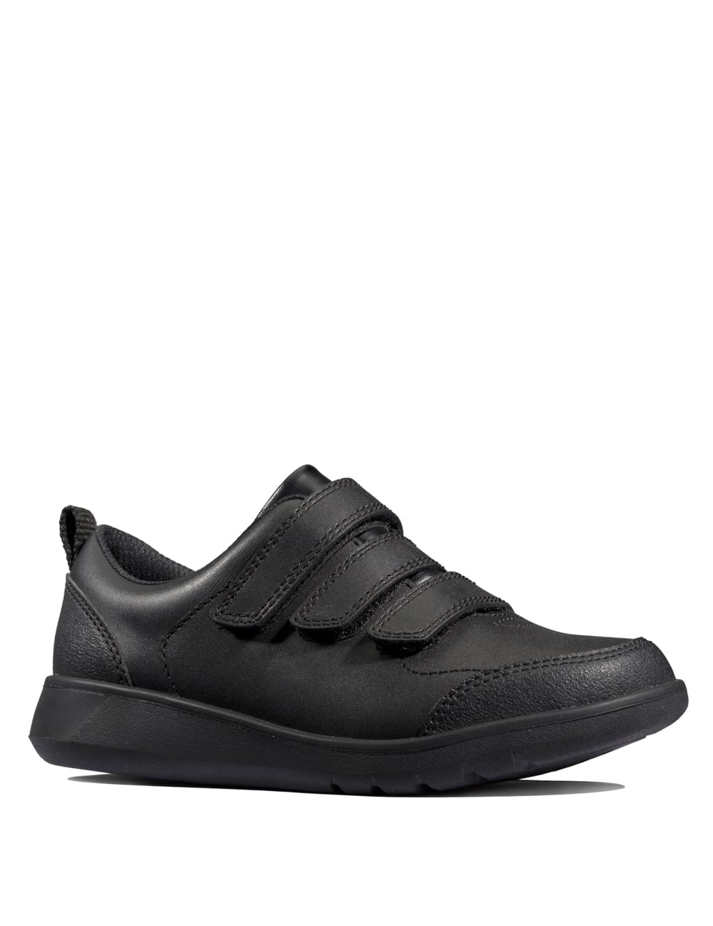 Kids' Leather Riptape School Shoes (Youth size 3-9.5) image 1