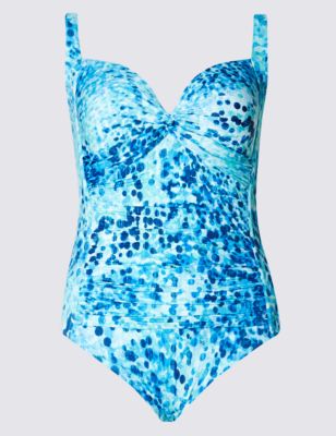 PLUS Twisted Front Bubble Plunge Swimsuit | M&S Collection | M&S