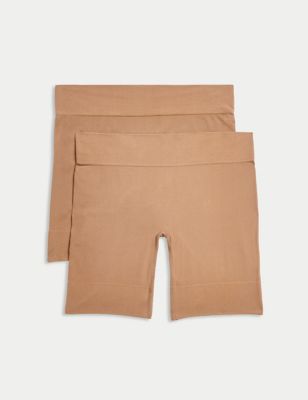 

Womens M&S Collection 2pk Anti-Chafe Shorts - Rich Amber, Rich Amber