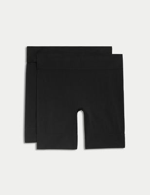 

Womens M&S Collection 2pk Anti-Chafe Shorts - Black, Black