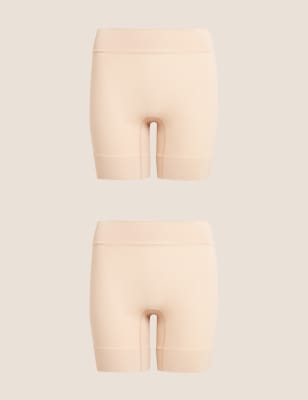 Marks & Spencer Anti-chafe Shorts - Brown (Pack of 2)