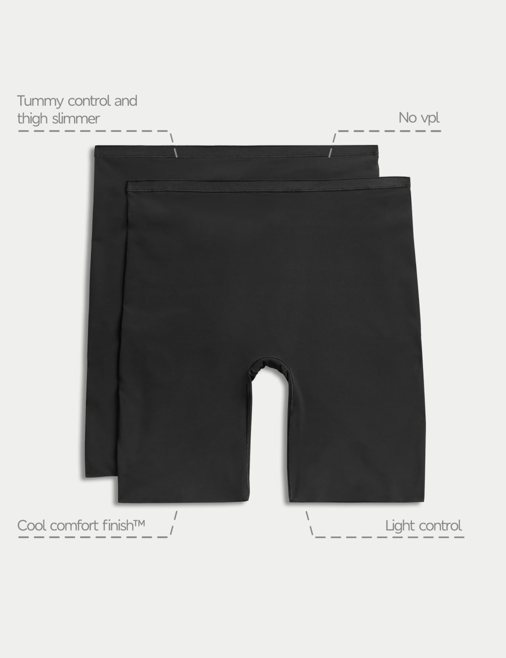 2pk Light Control Thigh Slimmers image 7