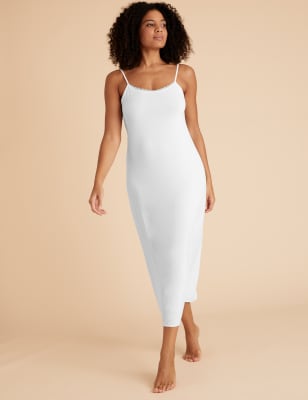 m&s black slip dress