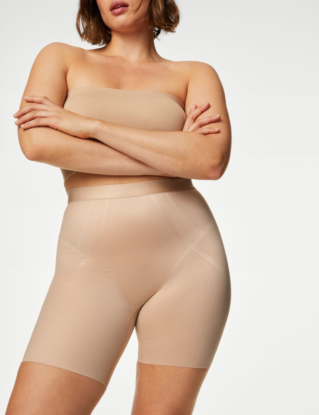 Miraclesuit Shapewear Women's Large Cream High Waist Thigh Slimmer Tummy  Control